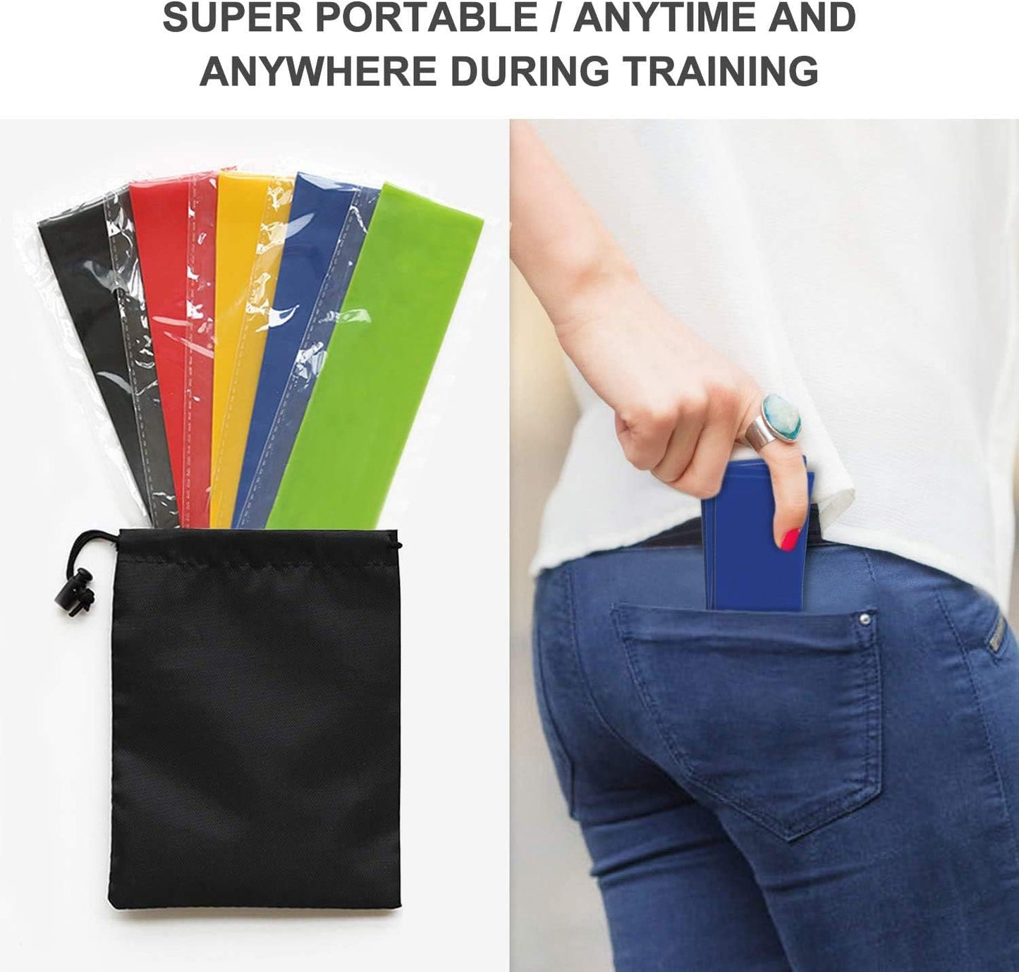 5Pcs Elastic Resistance Band Set for sports exercises - 5Pcs Elastic Resistance Band Set for sports exercises