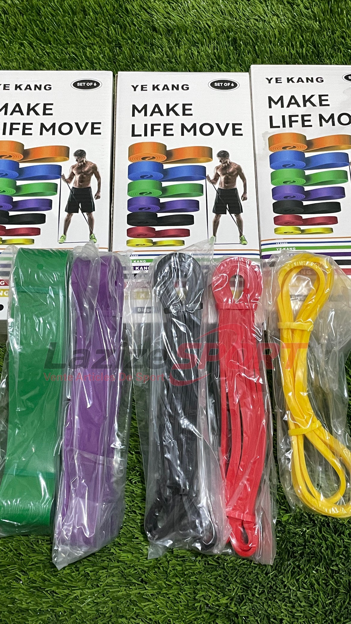 YE KANG Resistance Bands Set مجموعة أشرطة المقاومة الرياضية (Set de 5)