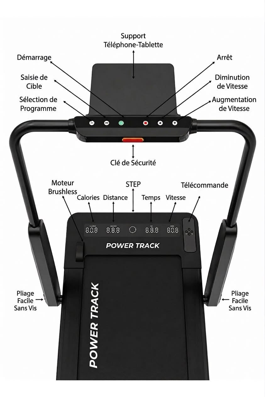 Tapis de Course Électrique Intelligent POWERTRACK | جهاز الجري الكهربائي الذكي POWERTRACK