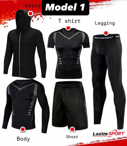 طقم رياضي 5 قطع Ensemble Sport 5 Pièces – Lazize Sport
