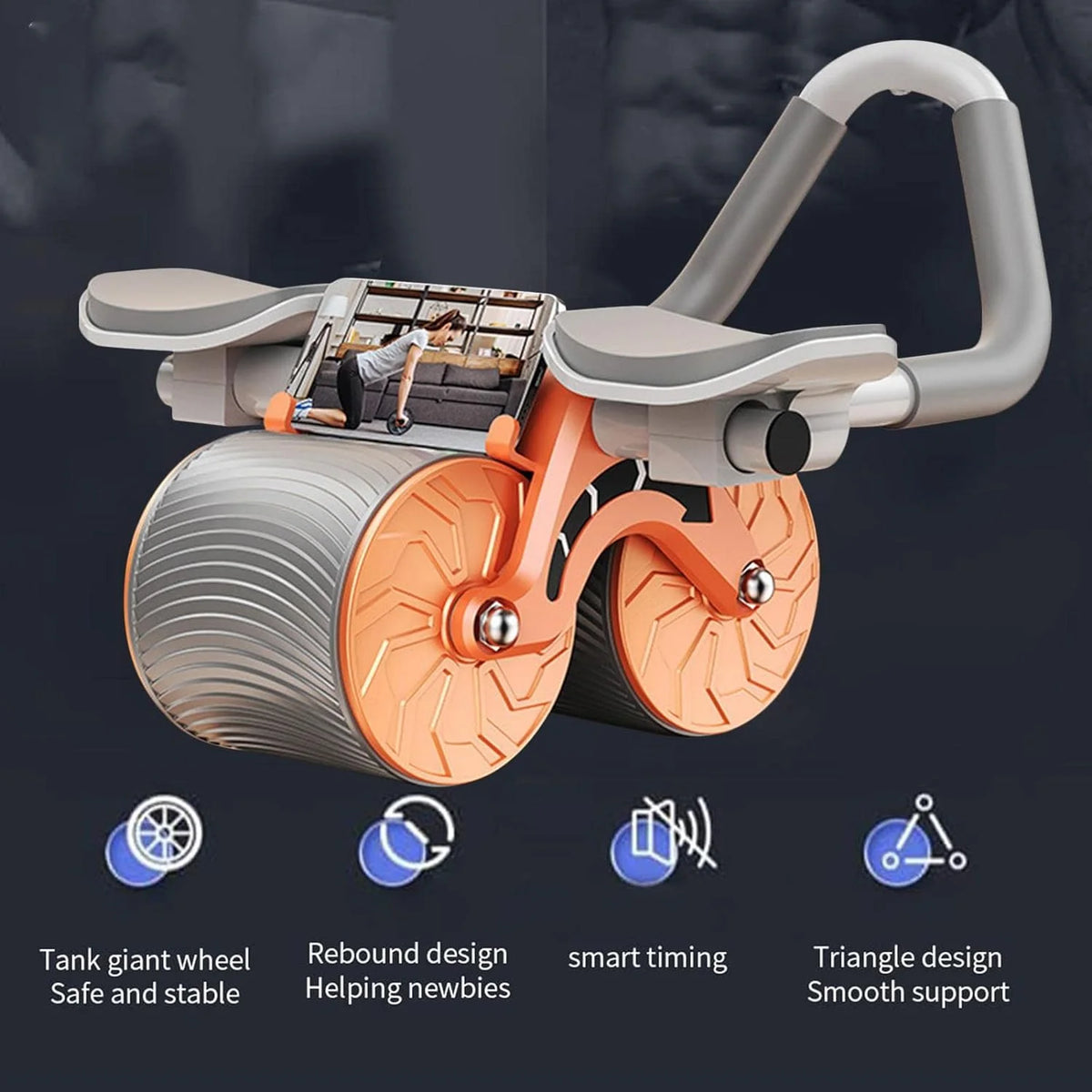 Roue abdominale auto-rebond ORANGE